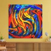 抽象芸術アートカラフルのバ絵を描ックバック#21 キャンバスプリント (インサイチュ (リビング))