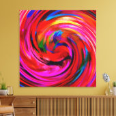抽象芸術アートカラフルのバ絵を描ックバック#23 キャンバスプリント (インサイチュ (リビング))