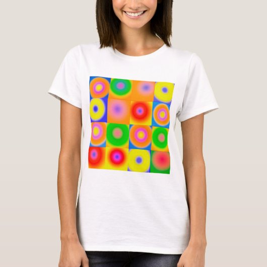 抽象芸術アートカラフルハッピー Tシャツ (正面)