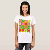 抽象芸術アートカラフルハッピー Tシャツ (正面フル)