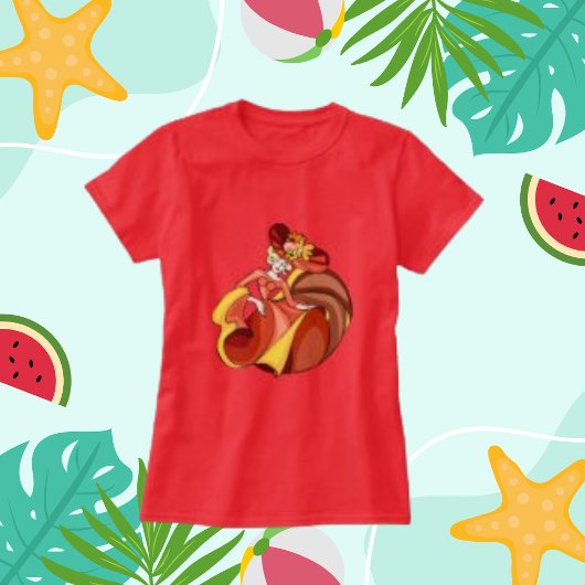 抽象芸術アートカラフルビューティフルダンサーキャラクター Tシャツ