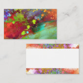 抽象芸術アートカラフル名刺テンプレート 名刺 (正面/裏面)