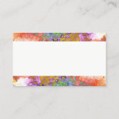 抽象芸術アートカラフル名刺テンプレート 名刺 (裏面)