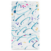 抽象芸術アートカラフル熱帯浅海波 スモールペーパーバッグ (裏面)