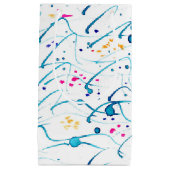 抽象芸術アートカラフル熱帯浅海波 スモールペーパーバッグ (正面)