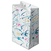 抽象芸術アートカラフル熱帯浅海波 スモールペーパーバッグ (正面アングル)