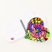 抽象芸術アートカラフル素晴らしい花 ノートブック (内部)