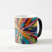 抽象芸術アートカラフル モーフィングマグカップ (正面右)