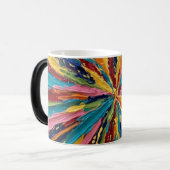 抽象芸術アートカラフル モーフィングマグカップ (正面左)