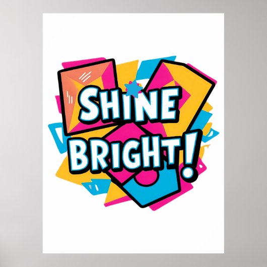 抽象芸術アートカラフルAと吸息デザイン ポスター (正面)