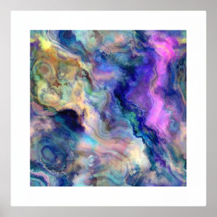 抽象芸術アートカラーズフォイルプリント 箔ポスター