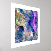 抽象芸術アートカラーズフォイルプリント 箔ポスター (レイダウン)