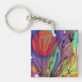 抽象芸術アートキーチェーン キーホルダー (正面)