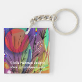 抽象芸術アートキーチェーン キーホルダー (裏面)