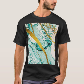 抽象芸術アートクラウド:半透明インク Tシャツ
