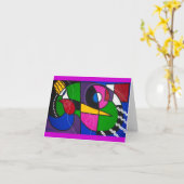 抽象芸術アートグリーティングカード カード (黄色い花)