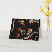 抽象芸術アートグリーティングカード カード (黄色い花)