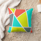 抽象芸術アートグレーイエローコーラルミニマリズム クッション (ブランケット)