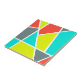 抽象芸術アートグレーイエローコーラルミニマリズム タイル (側面)