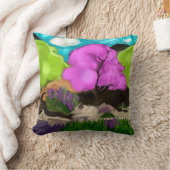 抽象芸術アートコットンキャンディツリーズ クッション (ブランケット)