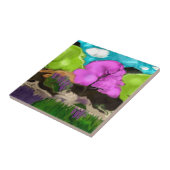 抽象芸術アートコットンキャンディツリーズ タイル (側面)