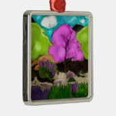 抽象芸術アートコットンキャンディツリーズ メタルオーナメント (右)