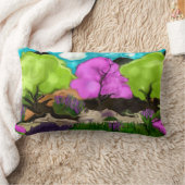 抽象芸術アートコットンキャンディツリーズ ランバークッション (ブランケット)