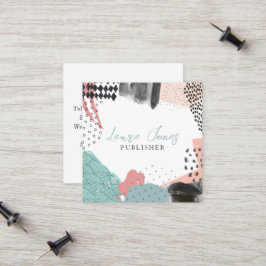 抽象芸術アートコラージュ出版社ライタースクエア コーリングカード