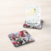 抽象芸術アートコラージュ絵を描ハンド コースター (右側)