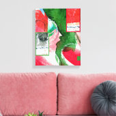 抽象芸術アートコラージュ、ミックスメディア、水彩画2 キャンバスプリント (インサイチュ (リビング))