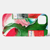 抽象芸術アートコラージュ、ミックスメディア、水彩画2 Case-Mate iPhoneケース (裏面 (横))