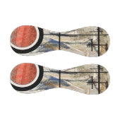 抽象芸術アートコラージョン、混合メディア、水彩カラー3 野球ボール (パネル)