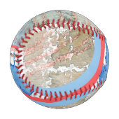 抽象芸術アートコラージョン,混合メディア,水彩4 野球ボール (正面左)