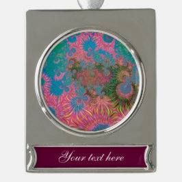 抽象芸術アートコラール シルバープレートバナーオーナメント