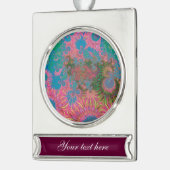 抽象芸術アートコラール シルバープレートバナーオーナメント (左)