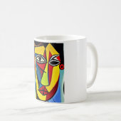 抽象芸術アートコーヒーマグ コーヒーマグカップ (正面右)