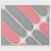 抽象芸術アートコーラルピンクグレーパターン ラッピングペーパー (フラット)