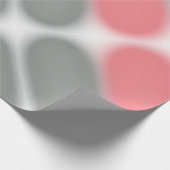 抽象芸術アートコーラルピンクグレーパターン ラッピングペーパー (角)