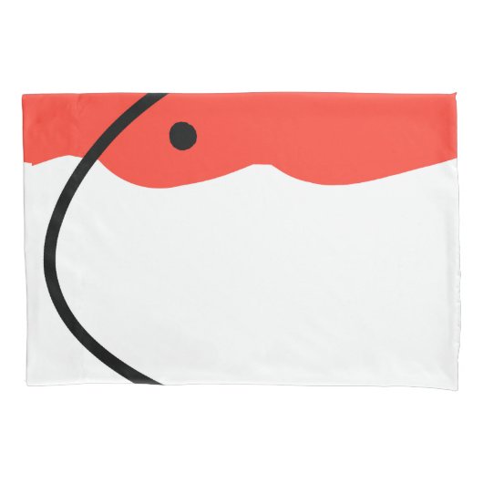 抽象芸術アートコーラルレッド白黒ミニマリズム 枕カバー (正面)