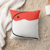 抽象芸術アートコーラルレッド白黒 クッション (ブランケット)