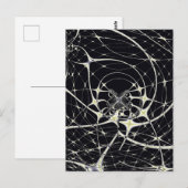 抽象芸術アートゴールデンスパイダーウェブ ポストカード (正面/裏面)