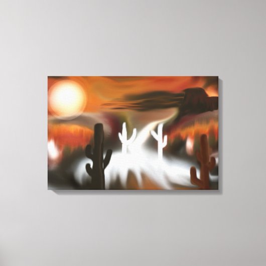 抽象芸術アートサウスウェスト火災と氷 キャンバスプリント (正面)