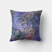 抽象芸術アートサークル絵を描ブラッシュストロークフリック クッション (裏面)