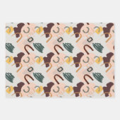 抽象芸術アートシェードオブブラウンラッピング紙シート ラッピングペーパーシート (正面)