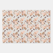 抽象芸術アートシェードオブブラウン ラッピングペーパーシート (正面3)