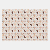 抽象芸術アートシェードオブブラウン ラッピングペーパーシート (正面)