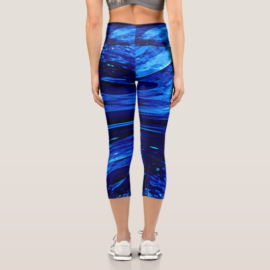 抽象芸術アートシェードオブブルー カプリレギンス (裏面)