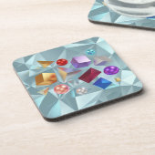 抽象芸術アートジオメトリックシェイプポリゴンコースターSe コースター (左側)
