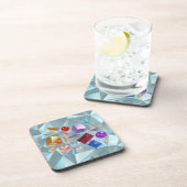 抽象芸術アートジオメトリックシェイプポリゴンコースターSe コースター (右側)