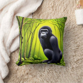 抽象芸術アートジャングルゴリラ クッション (ブランケット)